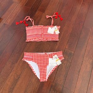 Red Carter red and white Bikini